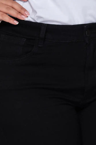 Jean Skinny  Tiro Alto Talla Única Negro Plus Size Exclusivo Marca Trucco´s - 6