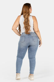 Jean Skinny Azul Medio Marca Trucco´s Plus Size