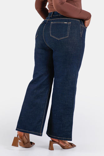 Jean Wide Leg Plus Size en Algodón, Poliester, Elastano y Rayon Marca Trucco's - 5