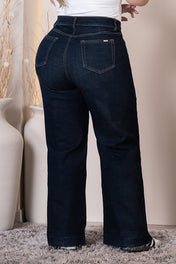 Jean Wide Leg Tiro Alto Marca Trucco´s Plus Size