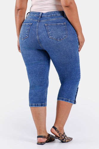Jean Tipo Capri en Algodón, Poliester, Elastano y Rayon Marca Trucco's Plus Size - 6