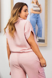 Set 2 Piezas Pantalón Wide Leg Camisa Oversize Marca Trucco´s Plus Size