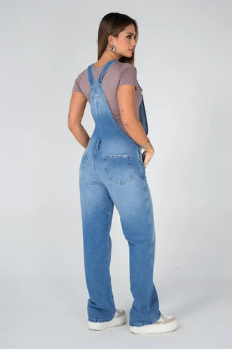 Overol Oversize Denim Bota Recta Marca Trucco´s - 5