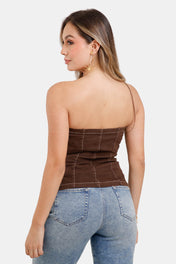 Blusa Estraple en Algodón y Elastano Marca Trucco's