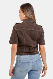 Chaqueta Manga Corta en Algodón y Elastano Marca Trucco's