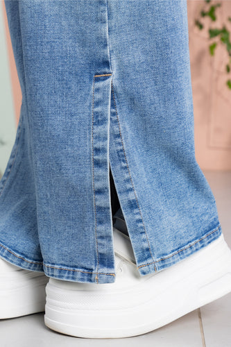 Jean Wide Leg en Algodón, Poliéster, Rayón y Elastano Marca Trucco's - 2