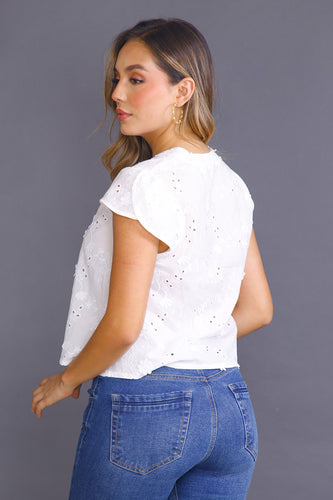 Blusa Manga Corta en Algodón Marca Trucco's - 9