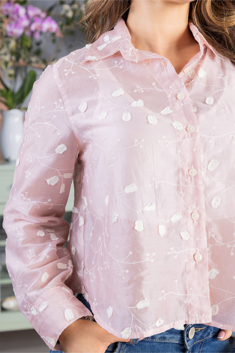 Blusa Manga Corta en Liocel y Nailon Marca Trucco's