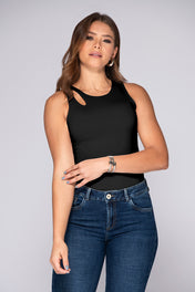 Blusa Manga Sisa Cuello redondo con Detalle en Hombro Marca Trucco´s