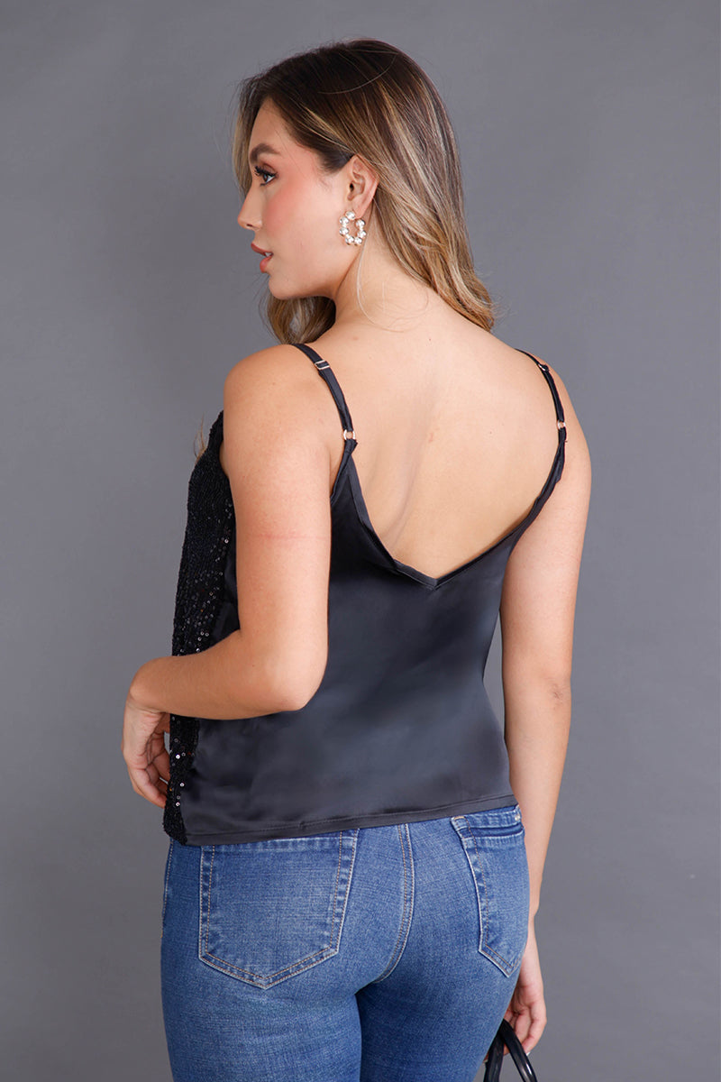 Blusa Tiras en Poliester y Elastano Marca Trucco's