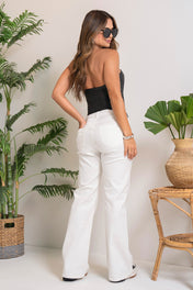 Blusa Estraple Efecto Cuero Cierre Frontal Marca TRucco´s