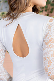 Body Manga Larga en Poliéster y Elastano Marca Trucco's