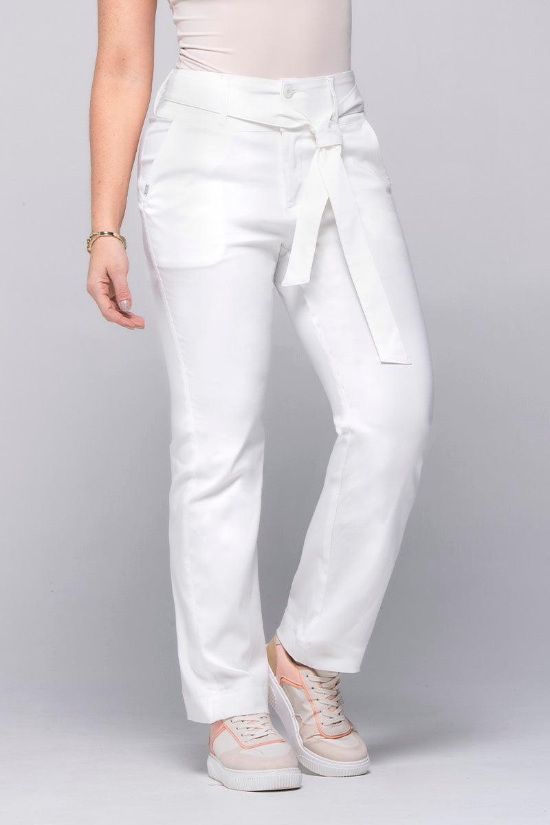 Pantalón Tiro Alto Bota Recta Con Cinturón Marca Trucco´s