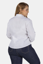 Camisa Manga Larga Con Tejido Frontal Marca Trucco´s Plus Size