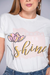 Camiseta Básica estampada Cuello Redondo Marca Trucco´s Plus Size