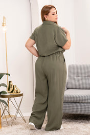Enterizo Largo Parachute Pretina Resortada de Anudar Marca Trucco´s Plus Size