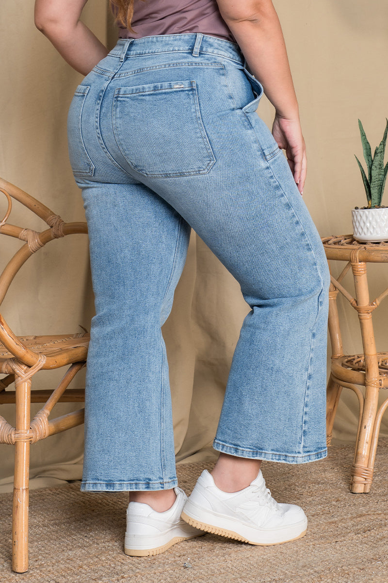 Jean Palazzo Tiro Alto Marca Trucco´s Plus Size