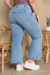 Jean Palazzo Tiro Alto Marca Trucco´s Plus Size