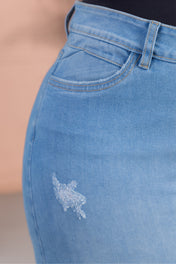Jean Wide Leg en Algodón, Poliéster y Elastano Marca Trucco's Plus Size