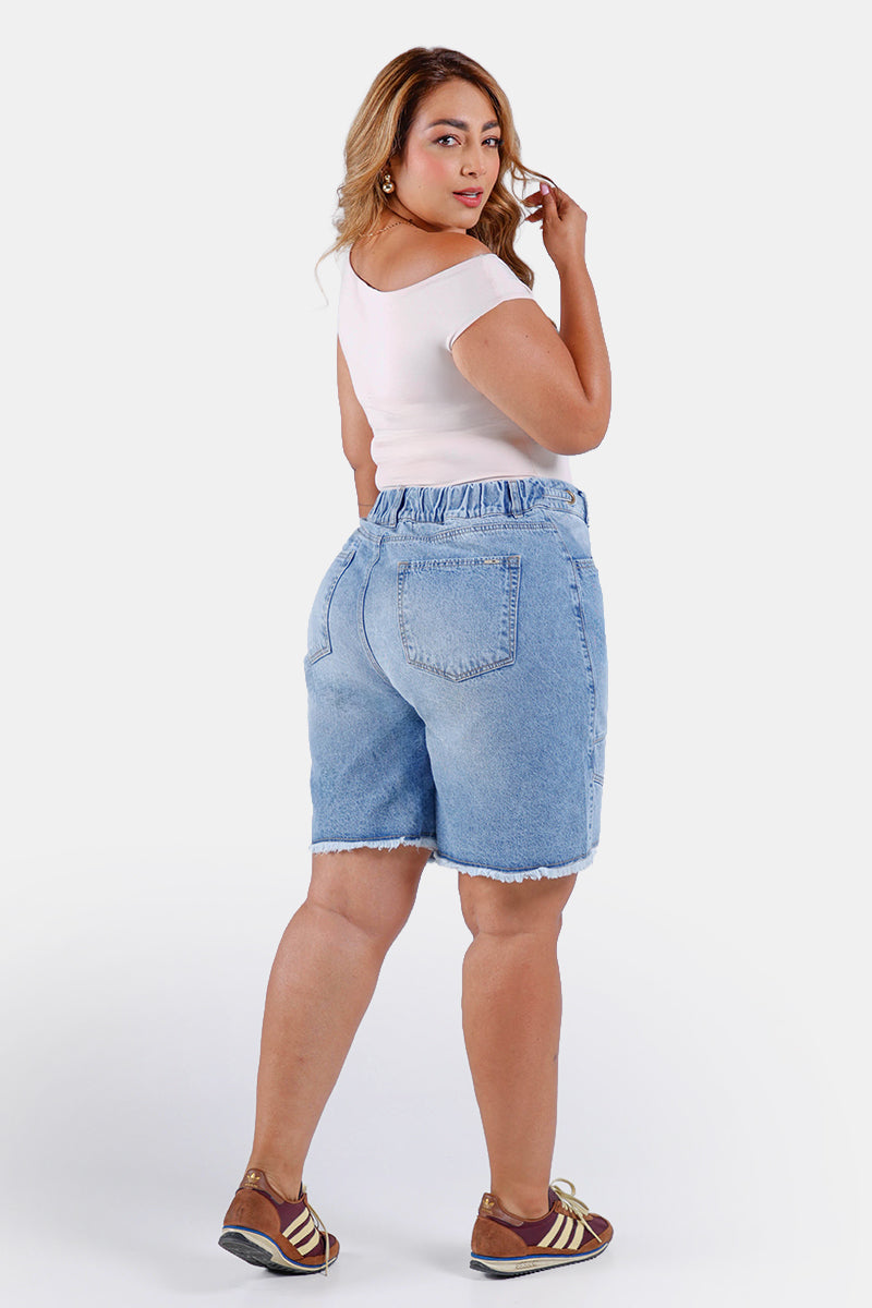 Short Tiro Alto Plus Size en Algodón Marca Trucco's Plus Size