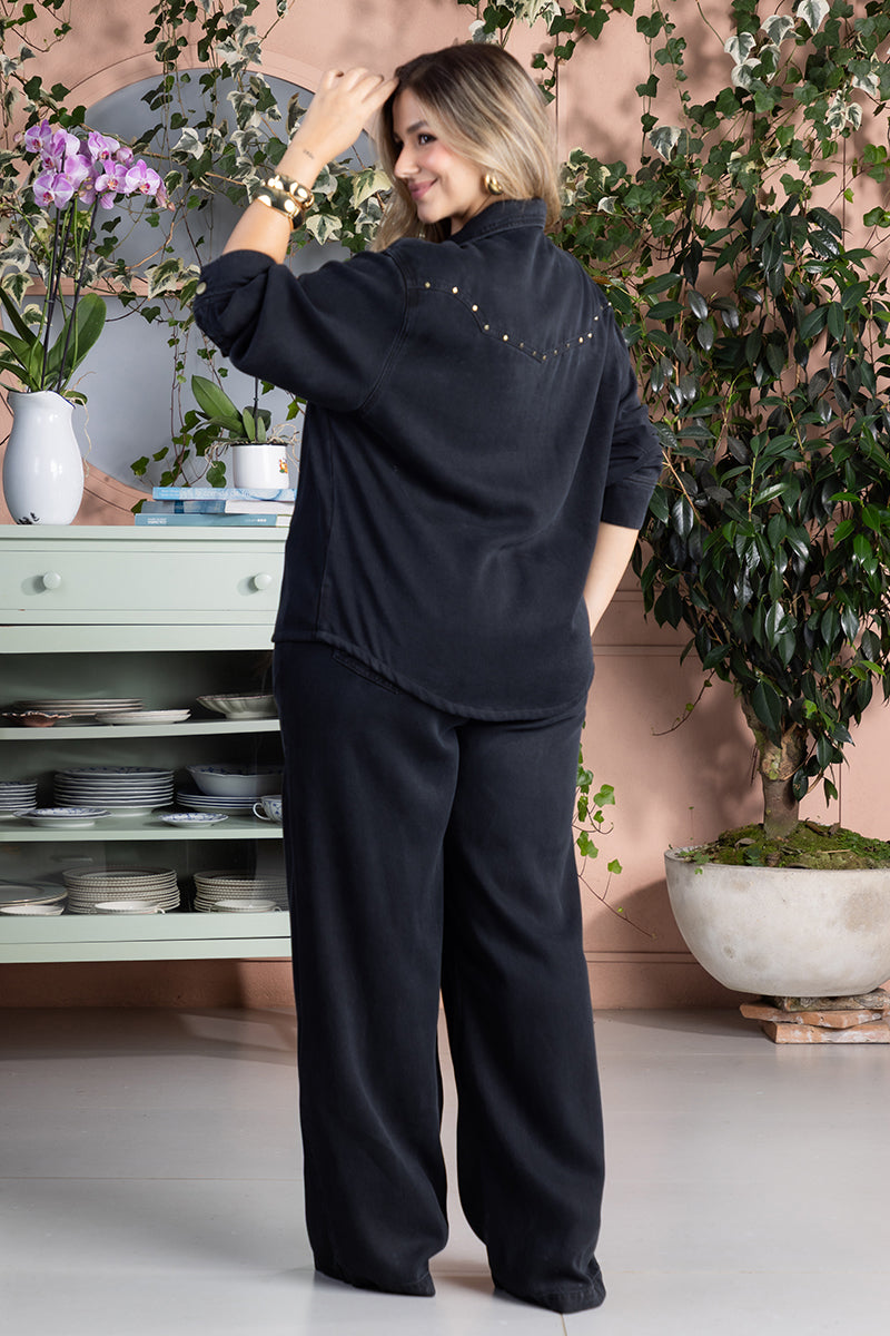 Set Pantalón 2 Piezas en Liocel, Rayón y Poliéster Marca Trucco's Plus Size
