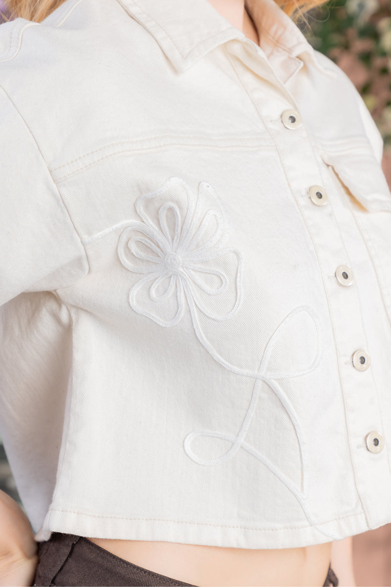 Chaqueta Corta en Algodón y Elastano Marca Trucco's