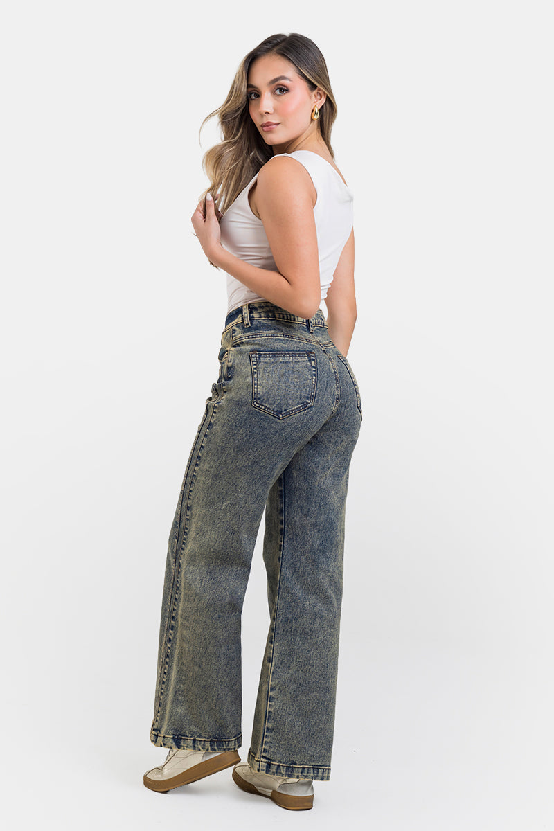 Jean Wide Leg Marca Trucco's