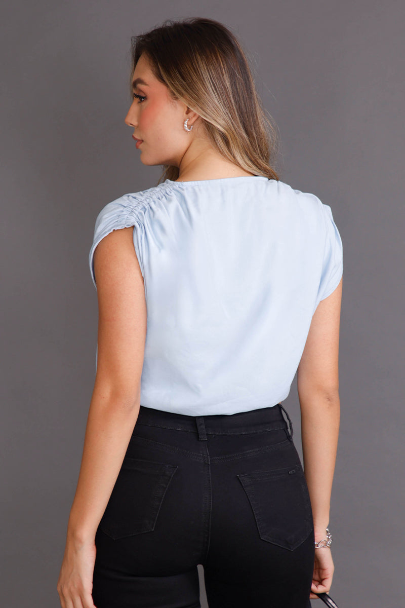 Blusa Manga Sisa en Rayon y Poliester Marca Trucco's