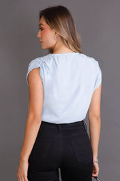 Blusa Manga Sisa en Rayon y Poliester Marca Trucco's
