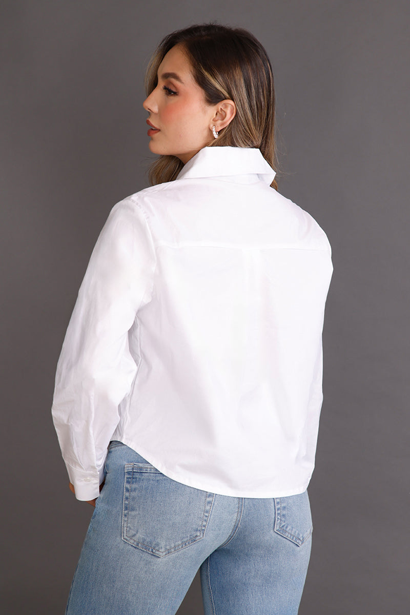 Camisa Manga Larga en Algodón y Elastano Marca Trucco's