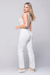 Pantalón Tiro Alto Bota Recta Con Cinturón Marca Trucco´s