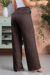 Pantalón Wide Leg en Liocel y Algodón Marca Trucco's