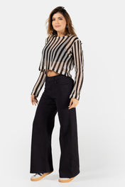 Set 2 Piezas Top Cropped y Blusa Manga Larga Casual Marca Trucco´s