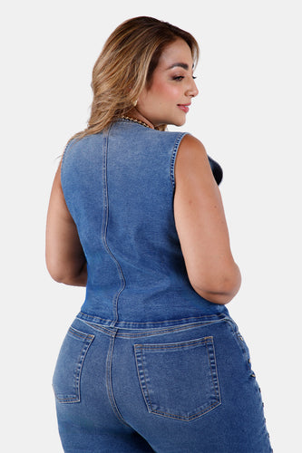 Chaleco Plus Size en Algodón, Poliester y Elastano Marca Trucco's Plus Size - 8