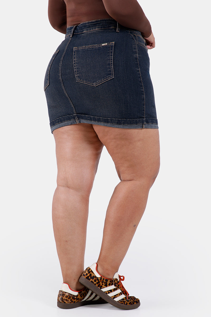 Falda Short Plus Size en Algodón, Poliester y Elastano Marca Trucco's