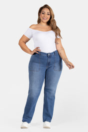 Jean Bota Recta Plus Size Marca Trucco's