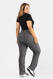 Jean Bota Recta Gris Oscuro Marca Trucco's Plus Size