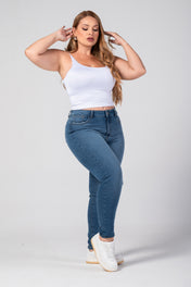 Jean Skinny Tiro Alto Marca Trucco´s Plus Size