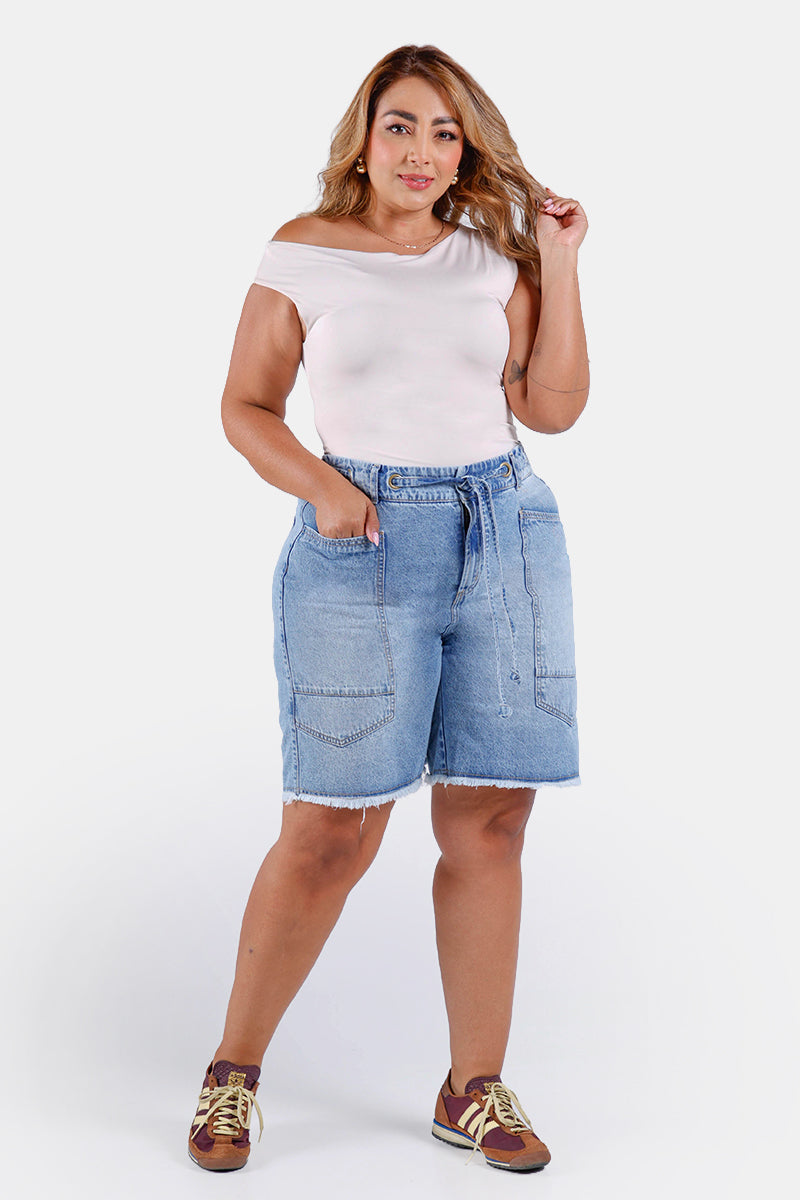 Short Tiro Alto Plus Size en Algodón Marca Trucco's Plus Size