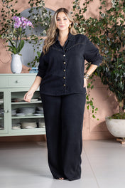 Set Pantalón 2 Piezas en Liocel, Rayón y Poliéster Marca Trucco's Plus Size