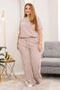 Set 2 Piezas Active Bloque Pantalón Wide Leg Camiseta a Tono Marca Trucco´s Plus Size