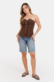 Blusa Estraple en Algodón y Elastano Marca Trucco's
