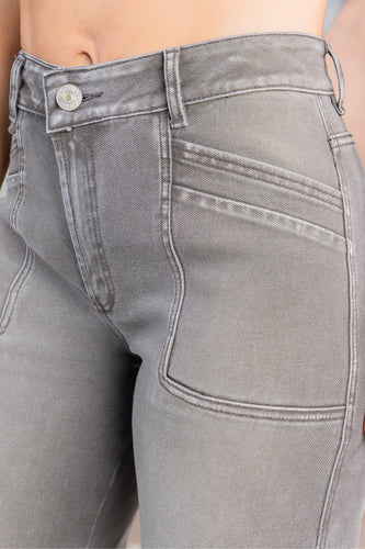Jean Wide Leg en Algodón, Poliéster y Elastano Marca Trucco's - 4