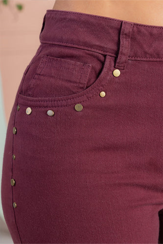 Jean Wide Leg en Algodón y Elastano Marca Trucco's - 4