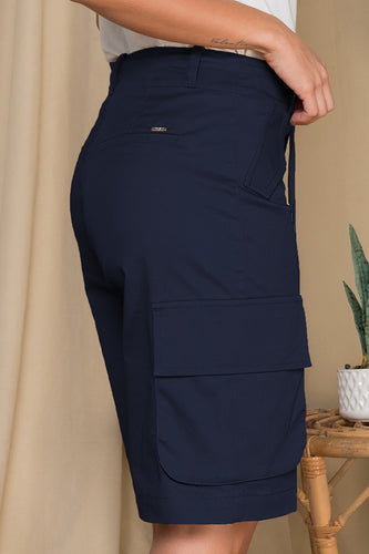 Bermuda Cargo Mujer Cintura Alta Estilo Urbano Chic Marca Trucco´s - 12