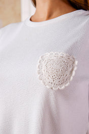 Blusa Manga Corta en Poliester y Elastano Marca Trucco's