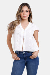 Blusa Manga Corta en Algodón Marca Trucco's