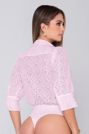 Body Manga 3/4 en Ojalillo Marca Trucco´s