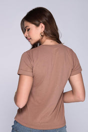 Camiseta Básica Estampada Manga Corta con Doblez Marca Trucco´s