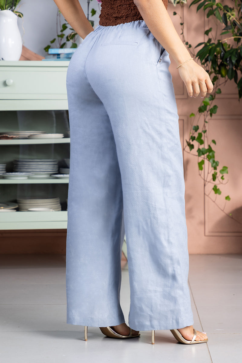 Pantalón Wide Leg en Lino Marca Trucco's